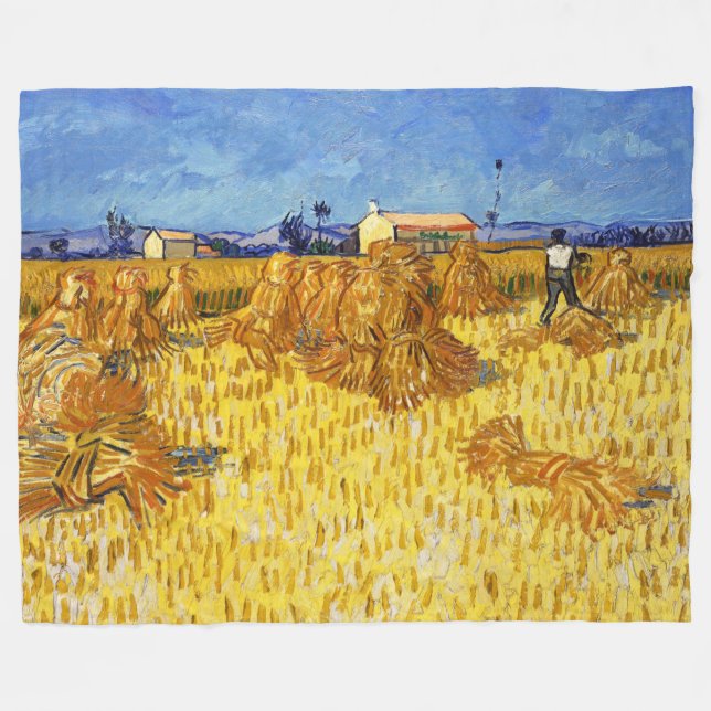 Cobertor De Velo Vincent van Gogh - Colheita na Provença (Frente (Horizontal))