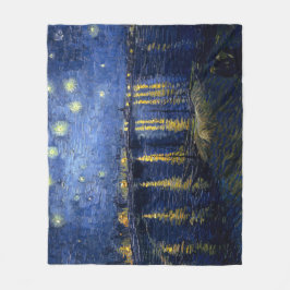 Cobertor De Velo Vincent van Gogh está na Noite Estrelada do Ródano