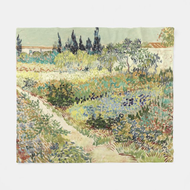 Cobertor De Velo Vincent Van Gogh Garden em Arles (Frente (Horizontal))