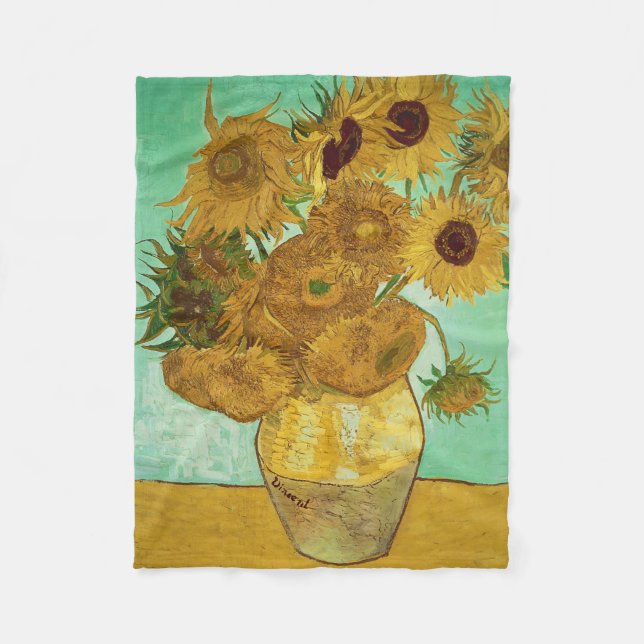 Cobertor De Velo Vincent van Gogh | Girassóis, 1888 (Frente)