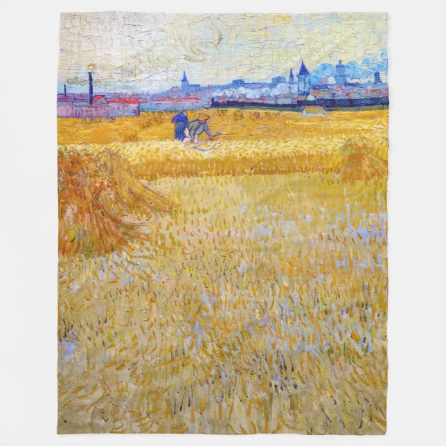 Cobertor De Velo Vincent van Gogh - Os Harvesters (Frente)