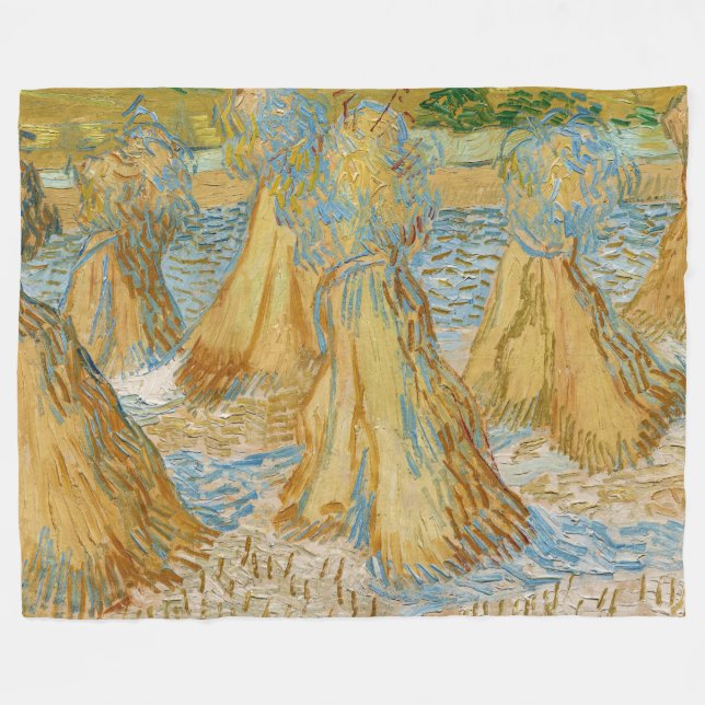 Cobertor De Velo Vincent van Gogh - Pastas de trigo (Frente (Horizontal))