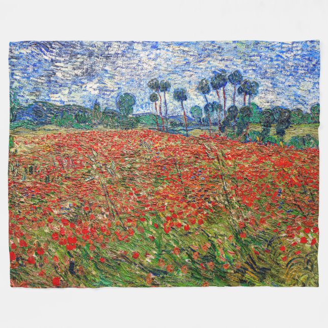 Cobertor De Velo Vincent van Gogh - Poppy Field (Frente (Horizontal))