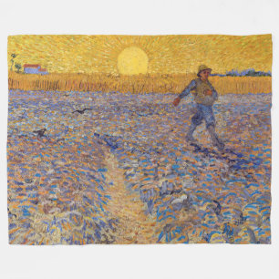 Cobertor De Velo Vincent van Gogh - Semeador com Sol Poente