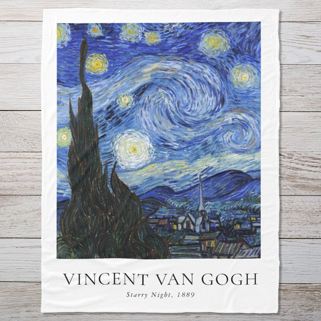 Cobertor De Velo Vincent Van Gogh Starry Night (Criador carregado)