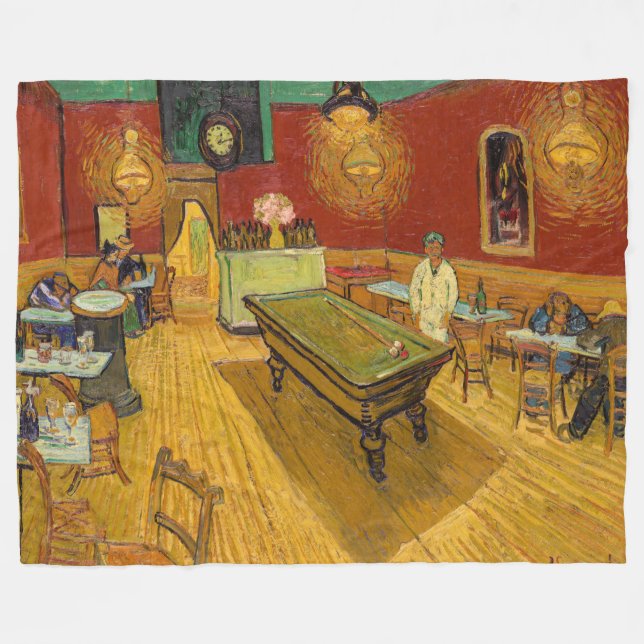 Cobertor De Velo Vincent van Gogh - The Night Cafe (Frente (Horizontal))
