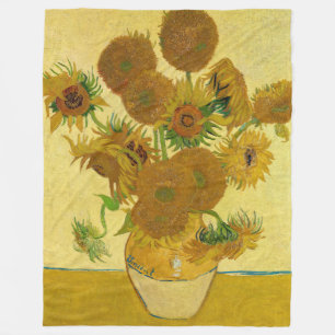 Cobertor De Velo Vincent van Gogh - Vaso com Quinze Girassóis
