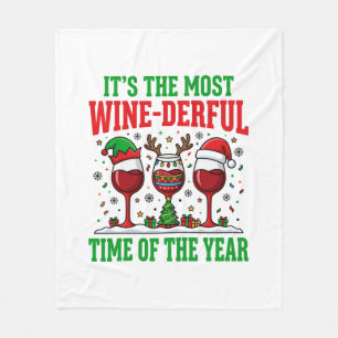 Cobertor De Velo Vinho de Natal Vermelho Maravilhoso Design