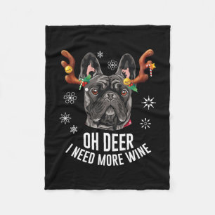 Cobertor De Velo Vinho Vinho Vinho Cachorro Negro de Natal