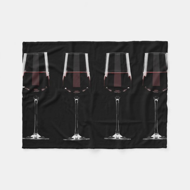Cobertor De Velo Vinhos com vinho tinto em preto (Frente (Horizontal))