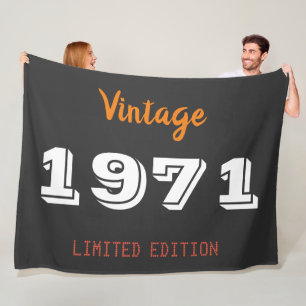 Cobertor De Velo Vintage 1971 edição limitada 50th Birthday Gift