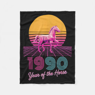 Cobertor De Velo Vintage 1990 Year Of The Horse Lunar Rider Cny Zod
