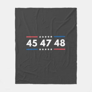 Cobertor De Velo Vintage 45 47 48 Trump 2024 EUA Flag Presidente