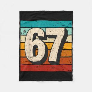 Cobertor De Velo Vintage 67 Meme Retro Número Seis Sete Engraçado 6