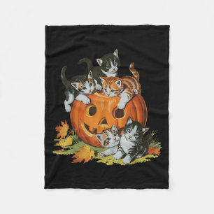 Cobertor De Velo Vintage 90s Cat Pumpkin Halloween Retro Women Soky