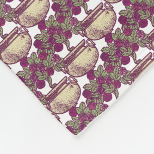 Cobertor De Velo Vintage Art Nouveau rosa maroon