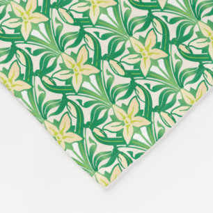 Cobertor De Velo Vintage Art Nouveau snowdrop padrão floral