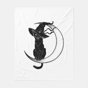 Cobertor De Velo Vintage Assustadora Halloween Black Cat Shirt