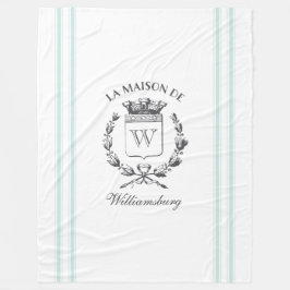 Cobertor De Velo Vintage - Aterro Familiar Francês Aqua Ticking