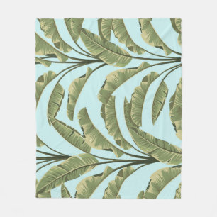 Cobertor De Velo Vintage Banana Leaves: Tropical Sem Costura.