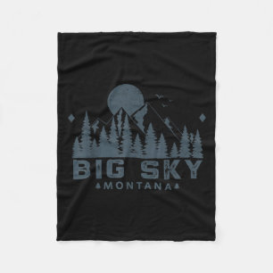 Cobertor De Velo Vintage Big Sky Montana Mt Ski Mountain Outdoor Va
