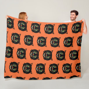 Cobertor De Velo Vintage Black Cat