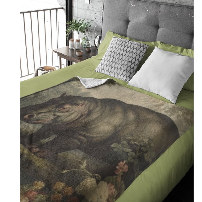 Cobertor De Velo Vintage Botanical Hippo (Criador carregado)