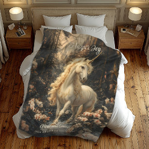 Cobertor De Velo Vintage Brown and Pink Unicorn Woodland Nursery