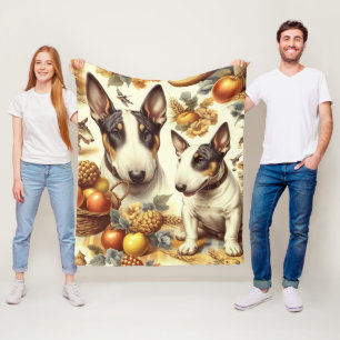 Cobertor De Velo Vintage Bull Terrier Painting