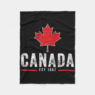 Cobertor De Velo Vintage Canada Est 1867 Patriotic Proud M.