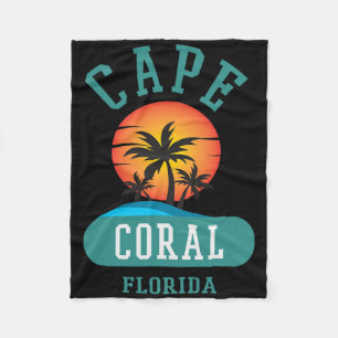 Cobertor De Velo Vintage Cape Coral Flórida Beaches Novelty Art Pal