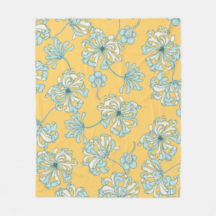 Cobertor De Velo Vintage Chrysanthemum Flowers Vintage Seamless Pat