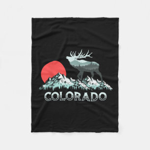 Cobertor De Velo Vintage Colorado Elk Hunter Conservation Retro Gra