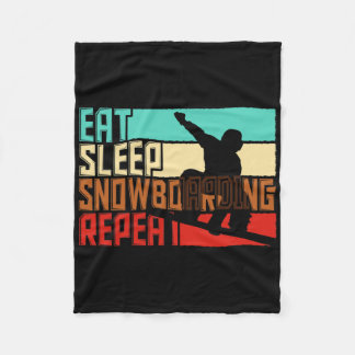 Cobertor De Velo Vintage Comer Sleep Repetir Snowboard