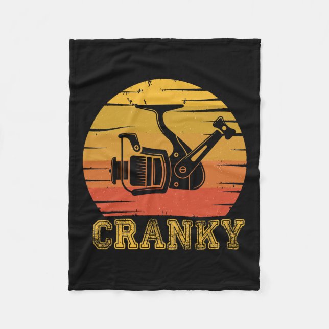 Cobertor De Velo Vintage Cranky Fish Reel (Frente)