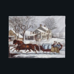 Cobertor De Velo Vintage Currier & Ives Winter Sleigh Christmas<br><div class="desc">Vintage Currier & Ives Winter Sleigh Foliday Scense - Agite o dentro quente e torrado enquanto o inverno sobe para fora enquanto você desfruta deste belo cobertor de imagens Currier & Ives.</div>