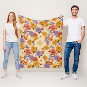 Cobertor De Velo Vintage Daisy Floral Pattern (2)