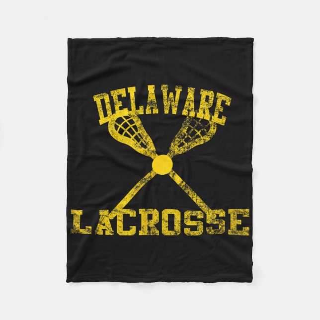 Cobertor De Velo Vintage Delaware Lacrosse (Frente)