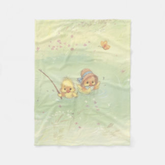 Cobertor De Velo Vintage Duckies baby blanket