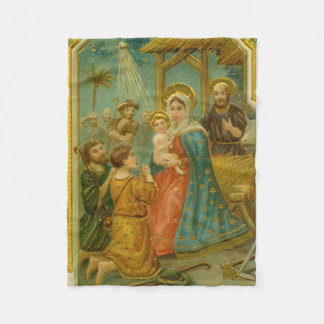 Cobertor De Velo Vintage Edwardian Era Nativity Christmas Card