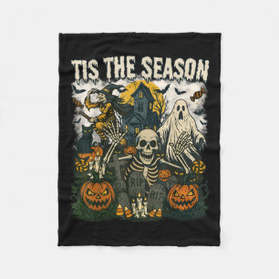 Cobertor De Velo Vintage Esta É A Época Do Esqueleto De Halloween G