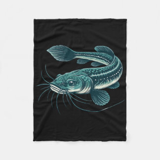 Cobertor De Velo Vintage Fishing Artwork Walking Catfish