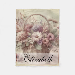 Cobertor De Velo Vintage Flall Fall Florees pastel aquarela pintura