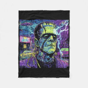 Cobertor De Velo Vintage Funny Frankenstein Monster Amantes Spooky