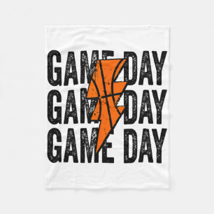 Cobertor De Velo Vintage Game Day Sketll Lightll Bolt Funny Team