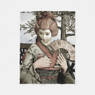 Cobertor De Velo Vintage Geisha