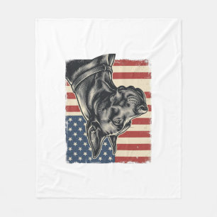 Cobertor De Velo Vintage Great Dane Bandeira Patriótica Vector Desi