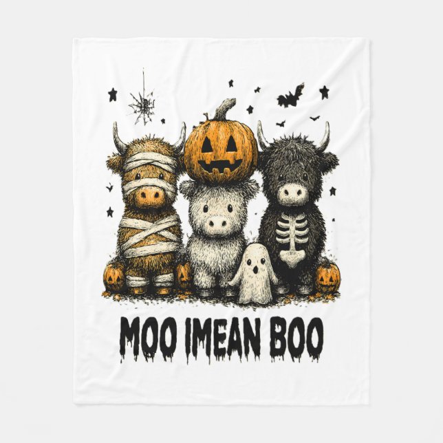 Cobertor De Velo Vintage Halloween Bull Sheet (Frente)