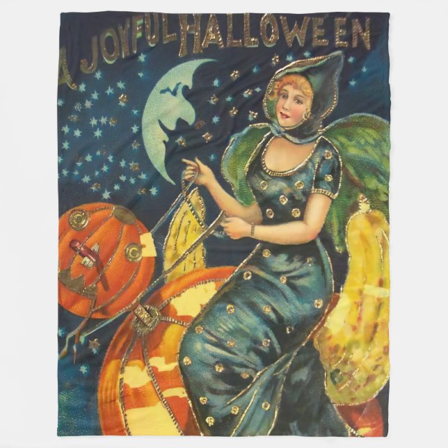 Cobertor De Velo Vintage Halloween Poster (Frente)