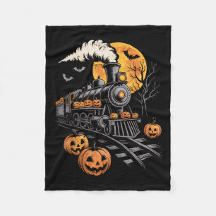 Cobertor De Velo Vintage Halloween Train Jack O Lanterna Pumpkin Me